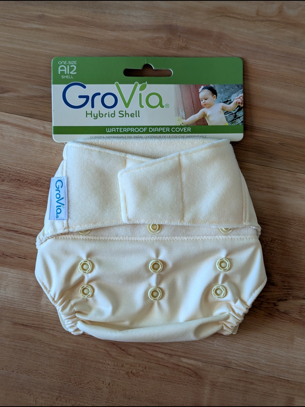 Grovia Hybrid Shell Waterproof Diaper Cover - Cream
